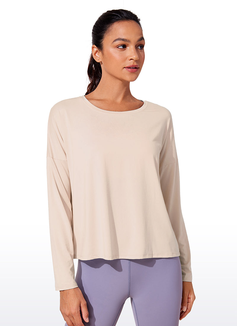 UPF 50+ Lightweight Heather Cropped Long Sleeves