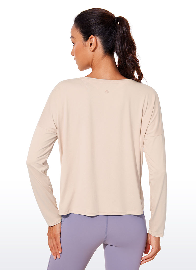 UPF 50+ Lightweight Heather Cropped Long Sleeves