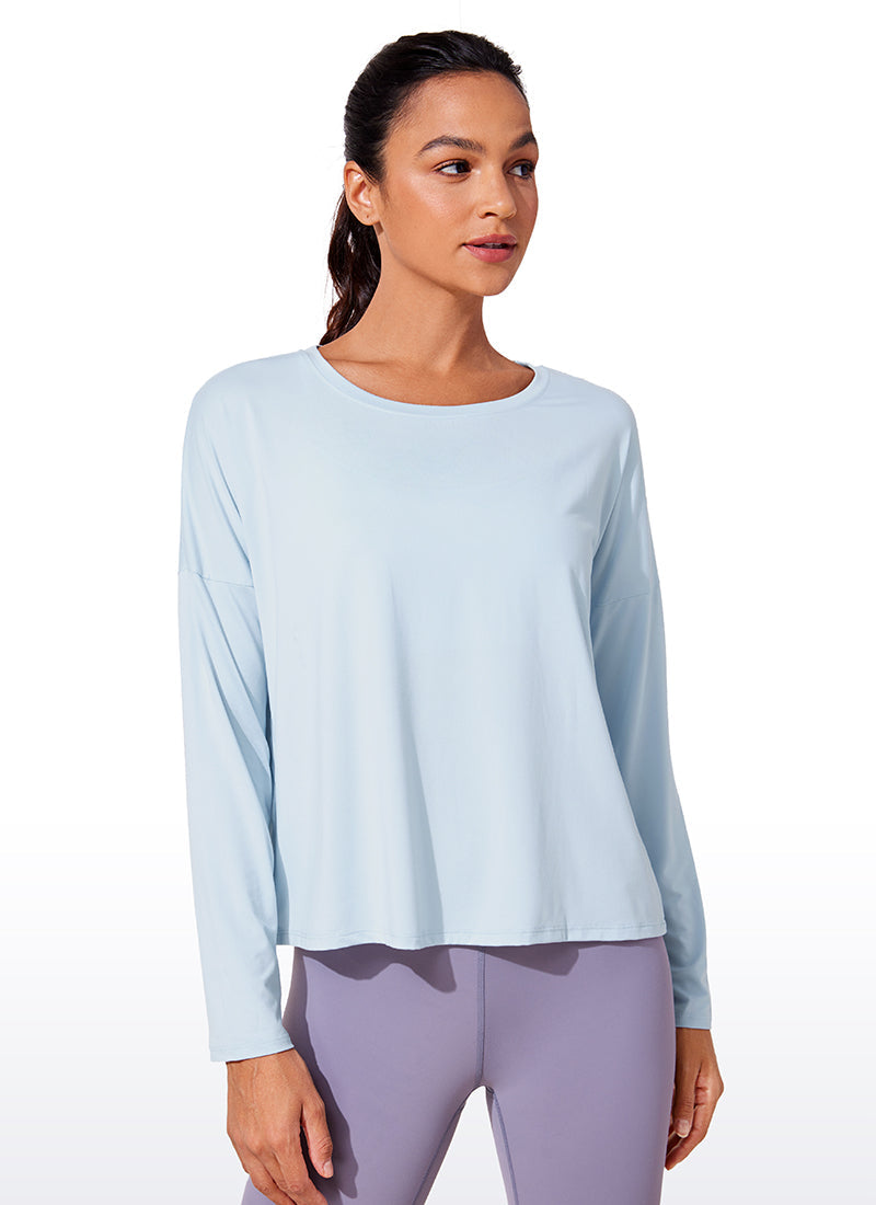 UPF 50+ Lightweight Heather Cropped Long Sleeves