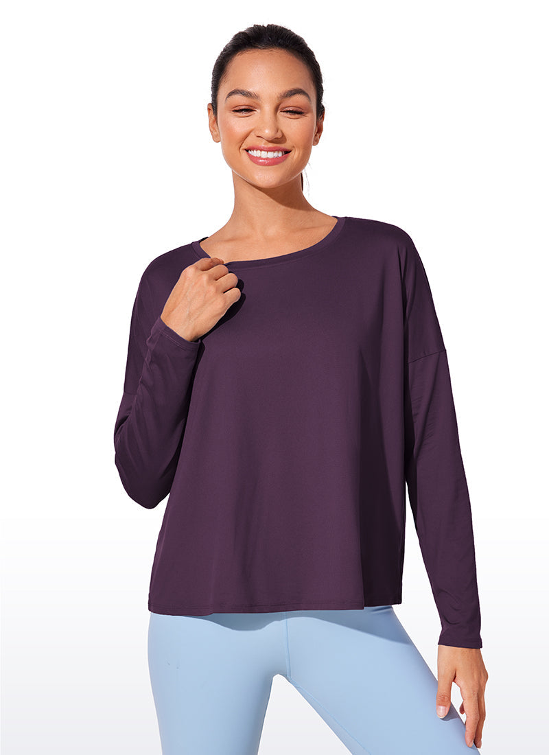 UPF 50+ Lightweight Heather Cropped Long Sleeves