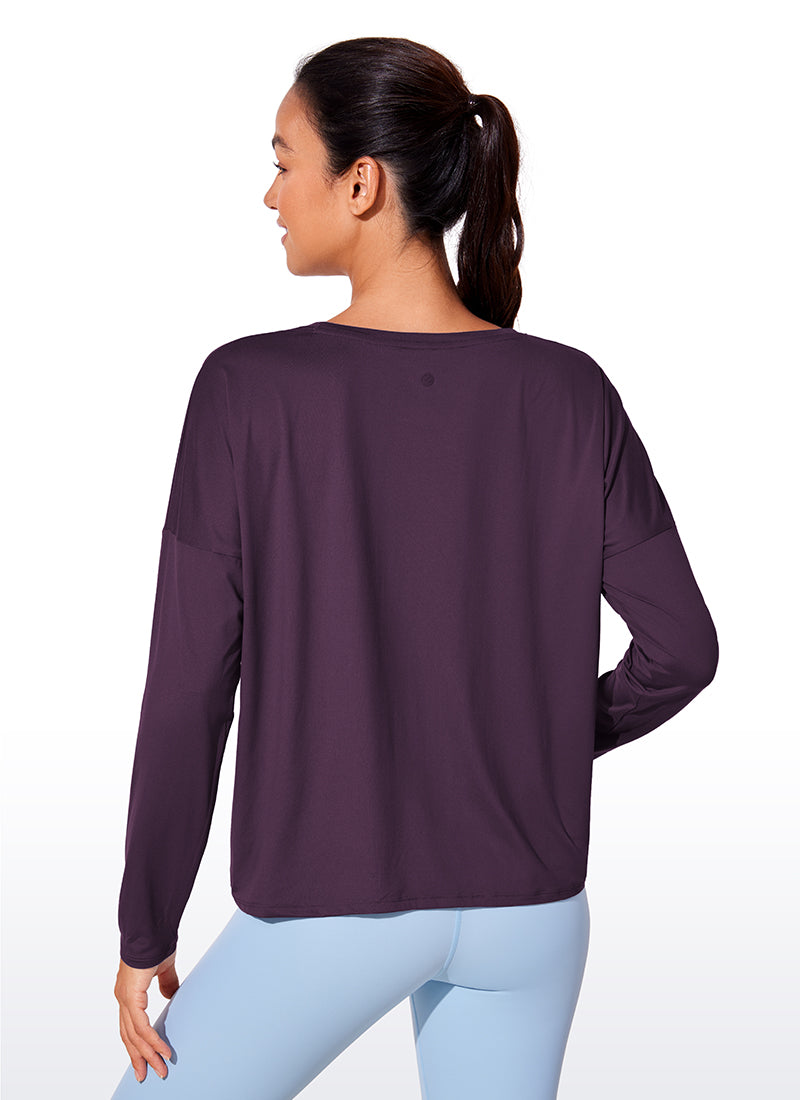 UPF 50+ Lightweight Heather Cropped Long Sleeves