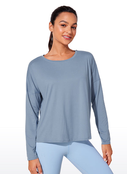 UPF 50+ Lightweight Heather Cropped Long Sleeves