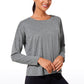 UPF 50+ Lightweight Heather Cropped Long Sleeves