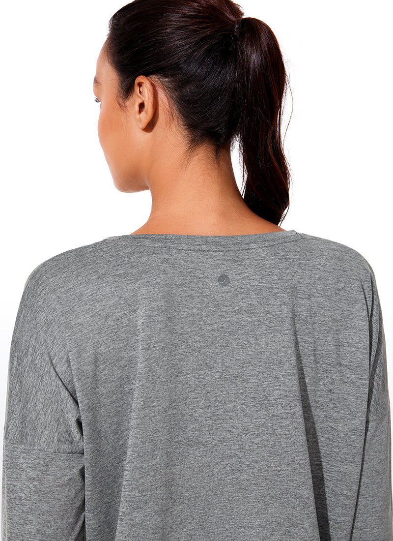 UPF 50+ Lightweight Heather Cropped Long Sleeves