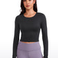 Seamless Ribbed Double Lined Cropped Long sleeves