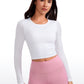 Seamless Ribbed Double Lined Cropped Long sleeves