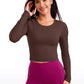 Seamless Ribbed Double Lined Cropped Long sleeves