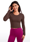 Seamless Ribbed Double Lined Cropped Long sleeves