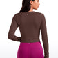 Seamless Ribbed Double Lined Cropped Long sleeves