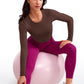 Seamless Ribbed Double Lined Cropped Long sleeves