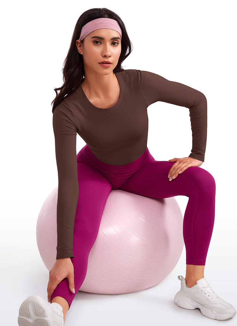 Seamless Ribbed Double Lined Cropped Long sleeves