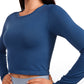 Seamless Ribbed Double Lined Cropped Long sleeves