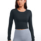 Seamless Ribbed Double Lined Cropped Long sleeves