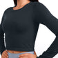 Seamless Ribbed Double Lined Cropped Long sleeves