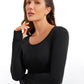 Butterluxe Cropped Long Sleeve Scoop Neck