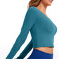 Butterluxe Cropped Long Sleeve Scoop Neck