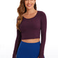 Butterluxe Cropped Long Sleeve Scoop Neck