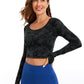 Butterluxe Cropped Long Sleeve Scoop Neck