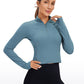 Butterluxe Half-Zip Long Sleeve Cropped