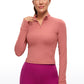 Butterluxe Half-Zip Long Sleeve Cropped