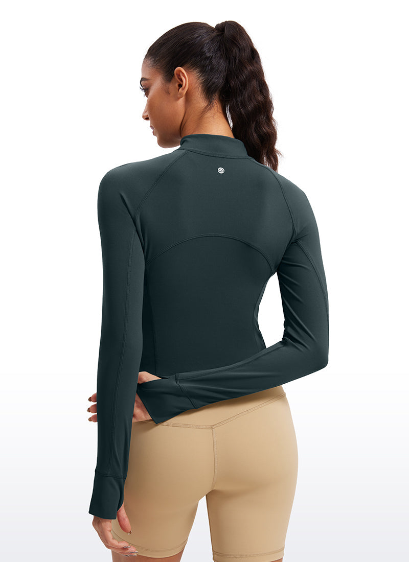 Butterluxe Half-Zip Long Sleeve Cropped