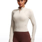 Butterluxe Half-Zip Long Sleeve Cropped