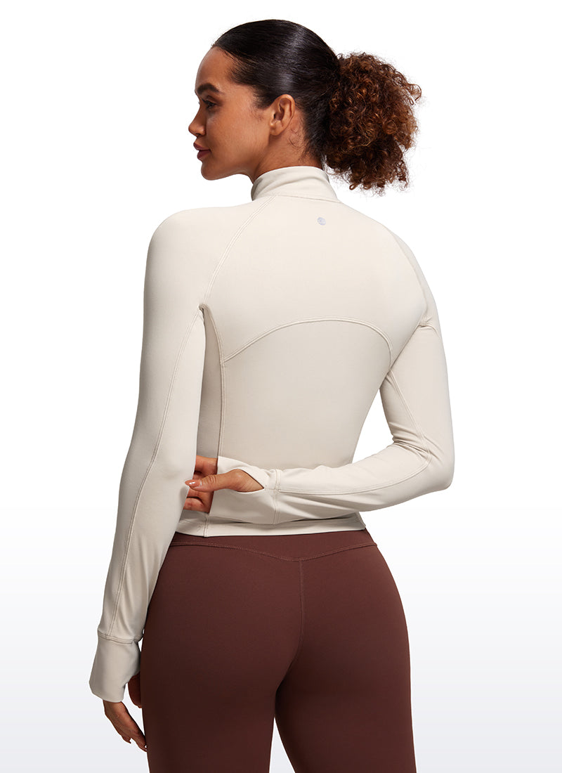 Butterluxe Half-Zip Long Sleeve Cropped