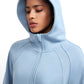 Fleece Lined Half Zip Hoodies with Thumb Holes