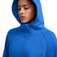 Fleece Lined Half Zip Hoodies with Thumb Holes