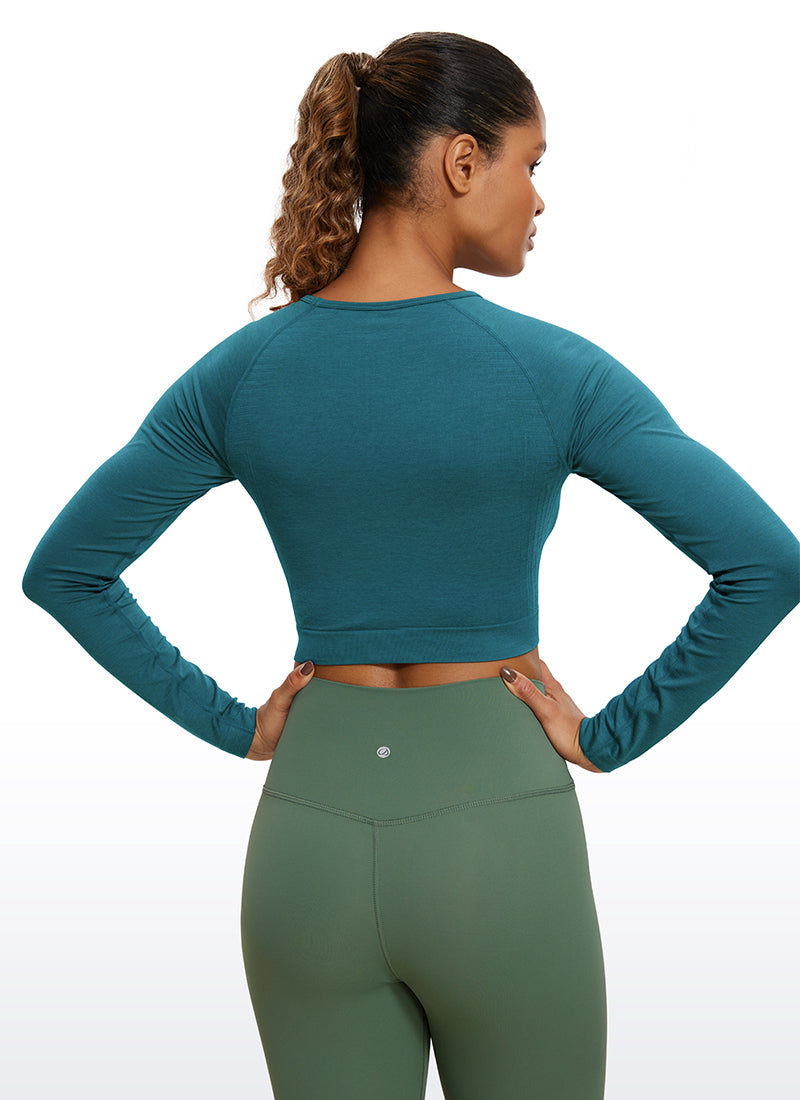 Seamless Cropped Long Sleeve Slim Fit