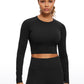 Seamless Cropped Long Sleeve Slim Fit