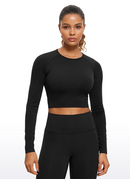 Seamless Cropped Long Sleeve Slim Fit