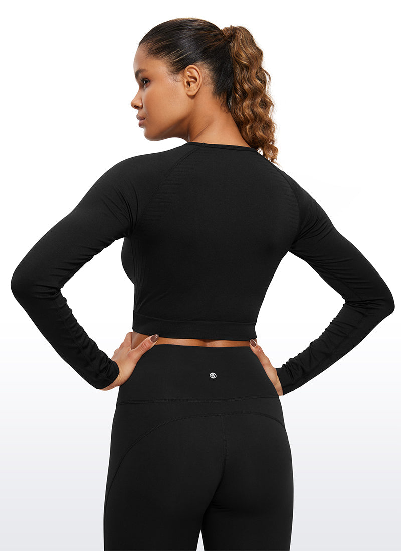 Seamless Cropped Long Sleeve Slim Fit