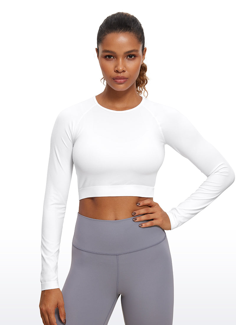 Seamless Cropped Long Sleeve Slim Fit