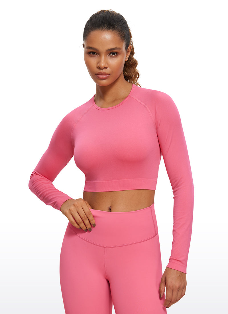 Seamless Cropped Long Sleeve Slim Fit