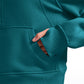 Fleece Lined Half Zip Hoodies Funnel Neck with Thumb Holes