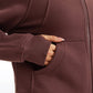 Fleece Lined Full Zip Hoodies with Thumb Holes