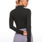 Butterluxe Mock Turtleneck Cropped Long Sleeves