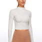 Butterluxe Mock Turtleneck Cropped Long Sleeves