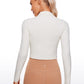 Butterluxe Mock Turtleneck Cropped Long Sleeves