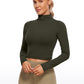 Butterluxe Mock Turtleneck Cropped Long Sleeves