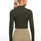 Butterluxe Mock Turtleneck Cropped Long Sleeves