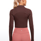 Butterluxe Mock Turtleneck Cropped Long Sleeves