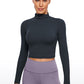 Butterluxe Mock Turtleneck Cropped Long Sleeves