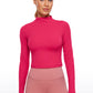 Butterluxe Mock Turtleneck Cropped Long Sleeves