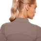 Butterluxe Mock Turtleneck Cropped Long Sleeves