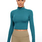 Butterluxe Mock Turtleneck Cropped Long Sleeves