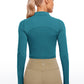 Butterluxe Mock Turtleneck Cropped Long Sleeves