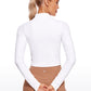 Butterluxe Mock Turtleneck Cropped Long Sleeves