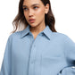 Cotton Fleece Lined Button Down Oversized Jackets